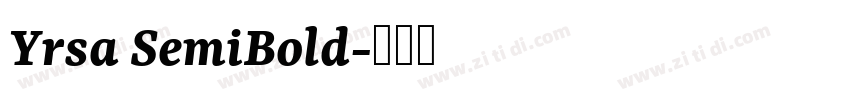 Yrsa SemiBold字体转换